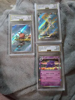 Pokemon TCG Lot of 3 Ags 9.5 Mint Japanese Holo Cards - Image 1