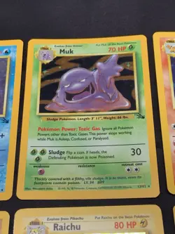Vintage Holo Rare Pokemon Cards WOTC 1999 Base Set, Fossil, Jungle - Raichu - Image 3