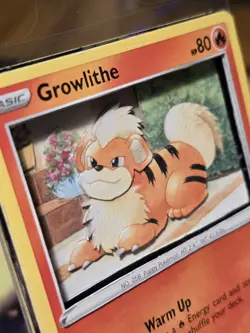 Growlithe 032/264 3D Handmade Pokemon Card Art Swsh08: Fusion Strike Regular - Image 3