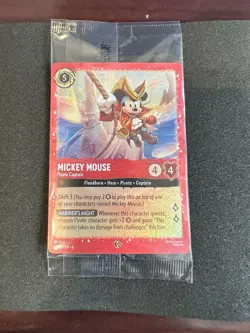 Mickey Mouse - Pirate Captain - 18/P2 - Disney Lorcana TCG - Sealed Promo Card - Image 1