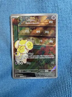 Fidough Scarlet & Violet Base Set Illustration Card 213/198 Rare - Image 1