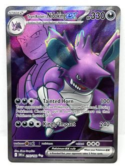 Team Rocket's Nidoking ex - 216/182 Pokemon TCG Destined Rivals Ultra Rare Card - Image 1