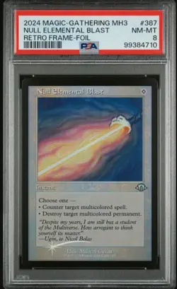 MTG Null Elemental Blast Retro Frame FOIL Modern Horizons 3 (MH3) #387 PSA 8 - Image 1
