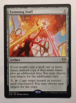 MTG - Twinning Staff - Commander 2020 070/322 - Regular Rare - Copy Spell Typal - Image 1
