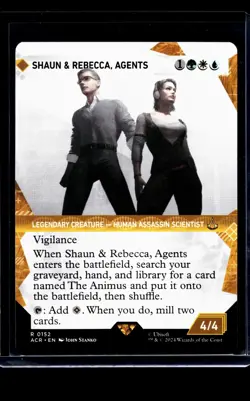 MTG Magic The Gathering ACR Assassins Creed Showcase #152 Shaun & Rebecca Agents - Image 1