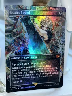 MTG FINAL FANTASY Buster Sword R - Foil - Borderless Near Mint 0351 English - Image 1