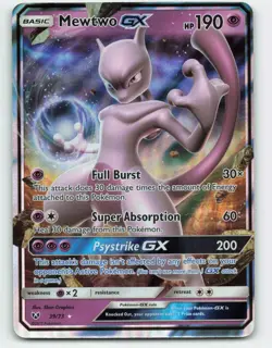 2017 Pokemon, Shining Legends, #39/73 Mewtwo GX, Holo Ultra Rare - Image 1
