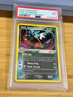 2004 Pokemon Ex Team Rocket Returns 36 Dark Gyarados PSA 9 Mint - Image 2