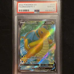 Dragonite V (Full Art) 076/078 Pokemon GO Holo PSA 10 GEM MINT - Image 1