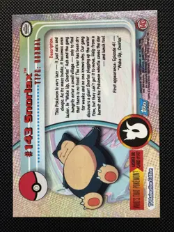 Topps 2000 Pokemon Snorlax Rainbow Foil - Image 2