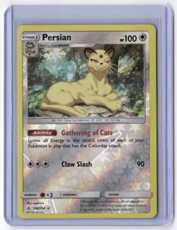 Persian 148/214 Rare Reverse Holo NM Pokemon SM - Unbroken Bonds - Image 1