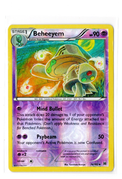 Pokemon TCG: Beheeyem 74/162 - XY Breakthrough Reverse Holo - Tomokazu Komiya LP - Image 1