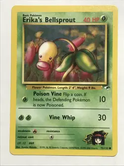 Pokemon TCG Erika's Bellsprout Gym Heroes 75/132 Regular Unlimited Common - Image 2