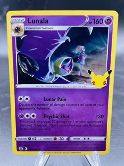 Pokemon Lunala #015/025 Celebrations 25th Anniversary Holo Rare NM - Image 1