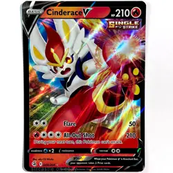 Cinderace V - 44/264 - Holo Rare - Fusion Strike - Pokemon TCG NM - Image 1
