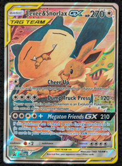Pokemon Eevee And Snorlax GX SM169 Promo 2019 NM - Image 1