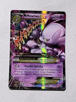 MEGA Mewtwo EX 64/162 ULTRA RARE XY Breakthrough Pokemon HOLO 2015 - Image 1