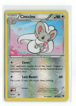 CINCCINO 88/124 REVERSE HOLO FATES COLLIDE POKEMON TCG LP - Image 1