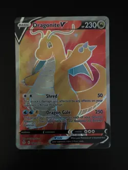 Pokemon TCG Dragonite V Full Art Ultra Rare 191/203 - Evolving Skies - Near Mint - Image 2