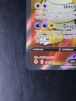 Pokemon TCG Dragonite V Full Art Ultra Rare 191/203 - Evolving Skies - Near Mint - Image 4