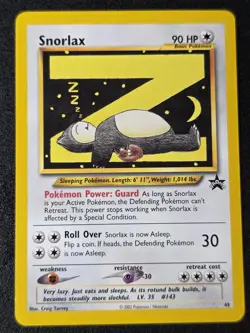 Snorlax Z Black Star Promo #49 Pokemon TCG WOTC Near Mint NM Vintage 2002 - Image 1