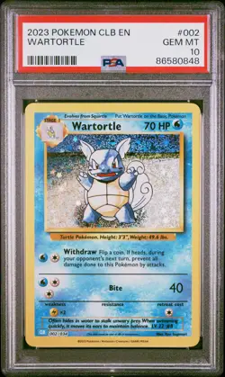 2023 POKEMON CLB-TRADING CARD GAME CLASSIC #002 WARTORTLE PSA 10 - Image 1