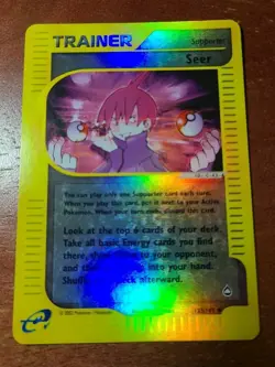 Seer Reverse Holo 133/147 Aquapolis Trainer Pokemon Card - Image 1