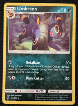 Umbreon 120/214 Cosmos Holo Pokemon Card Blister Exclusive SM PTCG NM - Image 1
