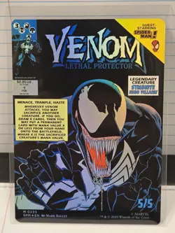 2025 Magic Marvel Spider-Man Eddie Brock M0233 Venom Mythic Borderless Foil - Image 2