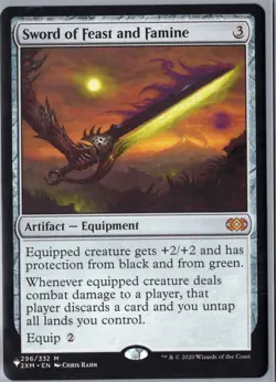 Sword of Feast and Famine M Double Masters 296 NM - Image 1