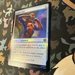 MTG Magic the Gathering Spider-Suit (176/308) Marvel's Spider-Man NM FOIL - Image 2