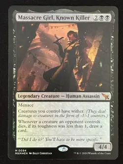 1x MTG Massacre Girl, Known Killer (Foil) - Murders at Karlov Manor (MKM) #94 - Image 1