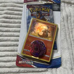 Pokemon Charmander Battle Styles Promo SWSH092 Galaxy Holo Swirl Checklane Pack - Image 2