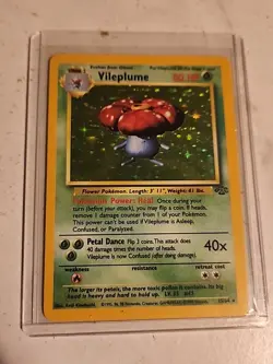 Pokemon TCG Vileplume Holo Rare Jungle 15/64 Unlimited 1999 MP - Image 1