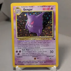Gengar 5/62 Fossil Holo Rare Unlimited Pokemon TCG LP - Image 1