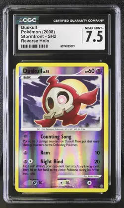 CGC 7.5 Duskull 2008 Stormfront SH2 Reverse Holo Pokemon Card - Image 1