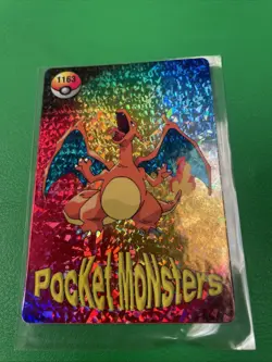 Pokemon Pocket Monsters Vending Prism Holo Vintage Sticker #1163 CHARIZARD NM - Image 1