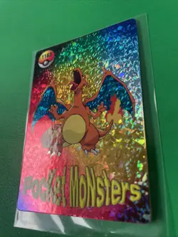 Pokemon Pocket Monsters Vending Prism Holo Vintage Sticker #1163 CHARIZARD NM - Image 2