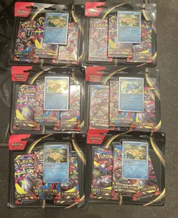 5x Mega Evolutions Psyduck 3 Pack Blister 1x Pokemon ME Golduck 3 Pack Blister - Image 1