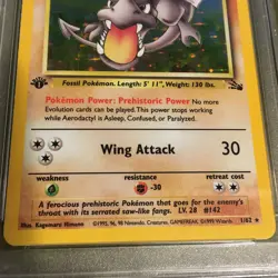 Pokemon Fossil 1999 1st Edition Aerodactyl HOLO 1/62 PSA 7-Authentic/Graded - Image 3