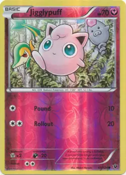 Pokemon - Jigglypuff - 65/124 - Common - Reverse Holo - XY - Fates Collide - NM - Image 1
