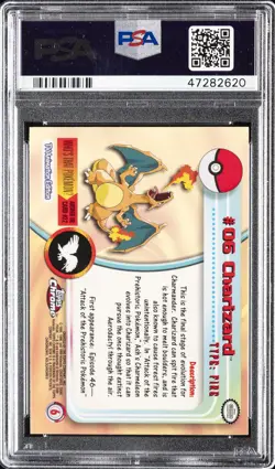 2000 TOPPS CHROME POKEMON T.V. #6 CHARIZARD PSA 10 - Image 2