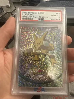 PSA 10 - Alakazam #65 Topps Chrome Sparkle Holo Pokemon T.V. Low Pop: 19!! - Image 1