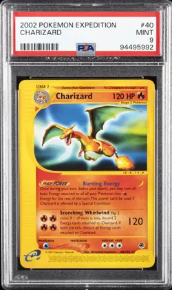 2002 POKEMON EXPEDITION #40 CHARIZARD PSA 9 - Image 1