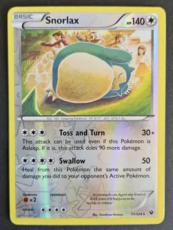 Snorlax 77/124 Fates Collide Reverse Holo Pokemon TCG MP - Image 1