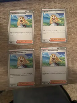 4x Lillie's Determination 119/132 - English Mega Evolution - Pokemon TCG PLAYSET - Image 1