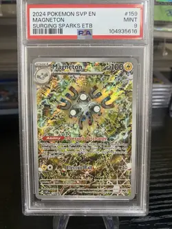 2024 Pokemon SVP en #159 Magneton Surging Sparks ETB PSA 9 Mint! - Image 1
