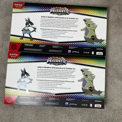 Pokemon Prismatic Evolutions Lucario Tyranitar EX Premium Collection (Lot of 2) - Image 2