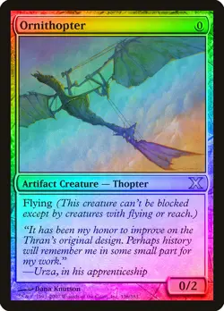 Ornithopter FOIL 10th Edition HEAVILY PLD Artifact Uncommon MAGIC CARD ABUGames - Image 1