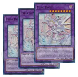 Yugioh - Filia Regis x 3 - 1st Edition Super Rare NM - Free Holo Card - Image 1